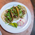 Carnita ($4), Lengua ($4), Carne Asada ($5) Tacos<br/>
